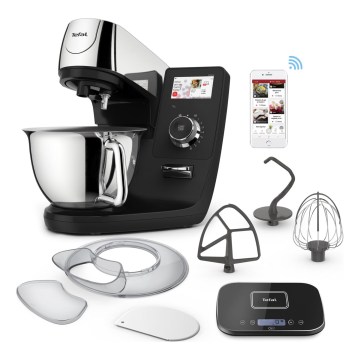 Tefal - Robot de cuisine avec balance intégrée I-COACH TOUCH 1200W/230V en acier inoxydable