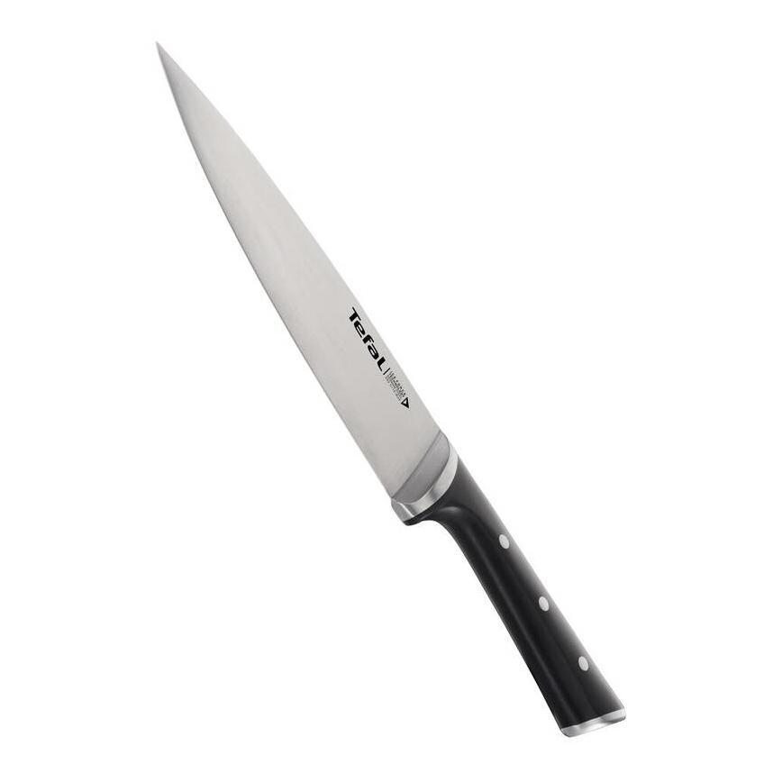 Tefal - Roestvrijstalen mes chef ICE FORCE 20 cm glanzend chroom/zwart