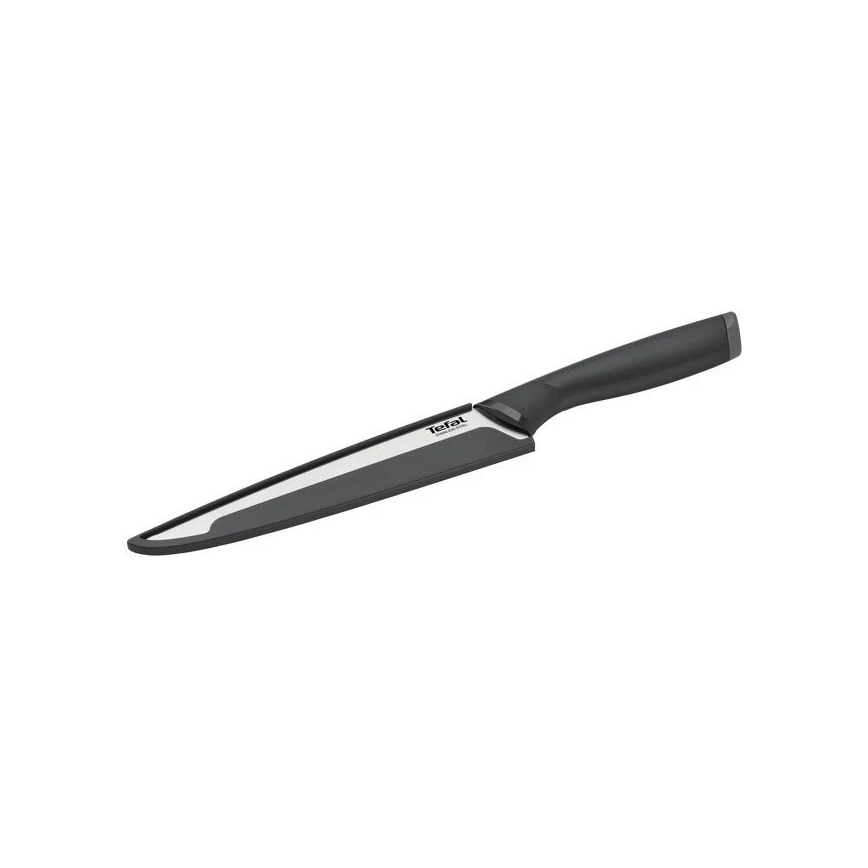 Tefal - Roestvrijstalen vleesmes COMFORT 20 cm glanzend chroom/zwart