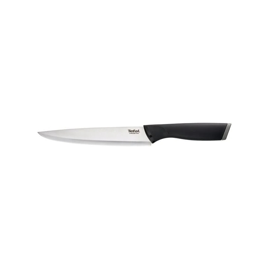 Tefal - Roestvrijstalen vleesmes COMFORT 20 cm glanzend chroom/zwart