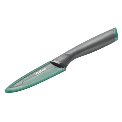 Tefal - Roestvrijstalen vleesmes FRESH KITCHEN 9 cm grijs/groen