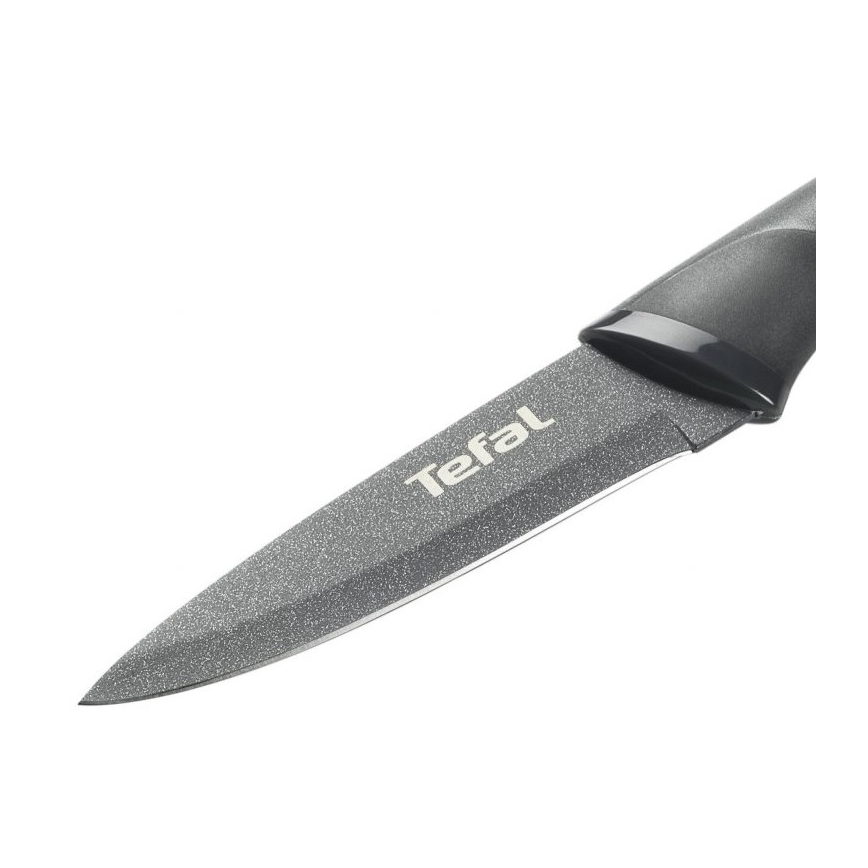 Tefal - Roestvrijstalen vleesmes FRESH KITCHEN 9 cm grijs/groen