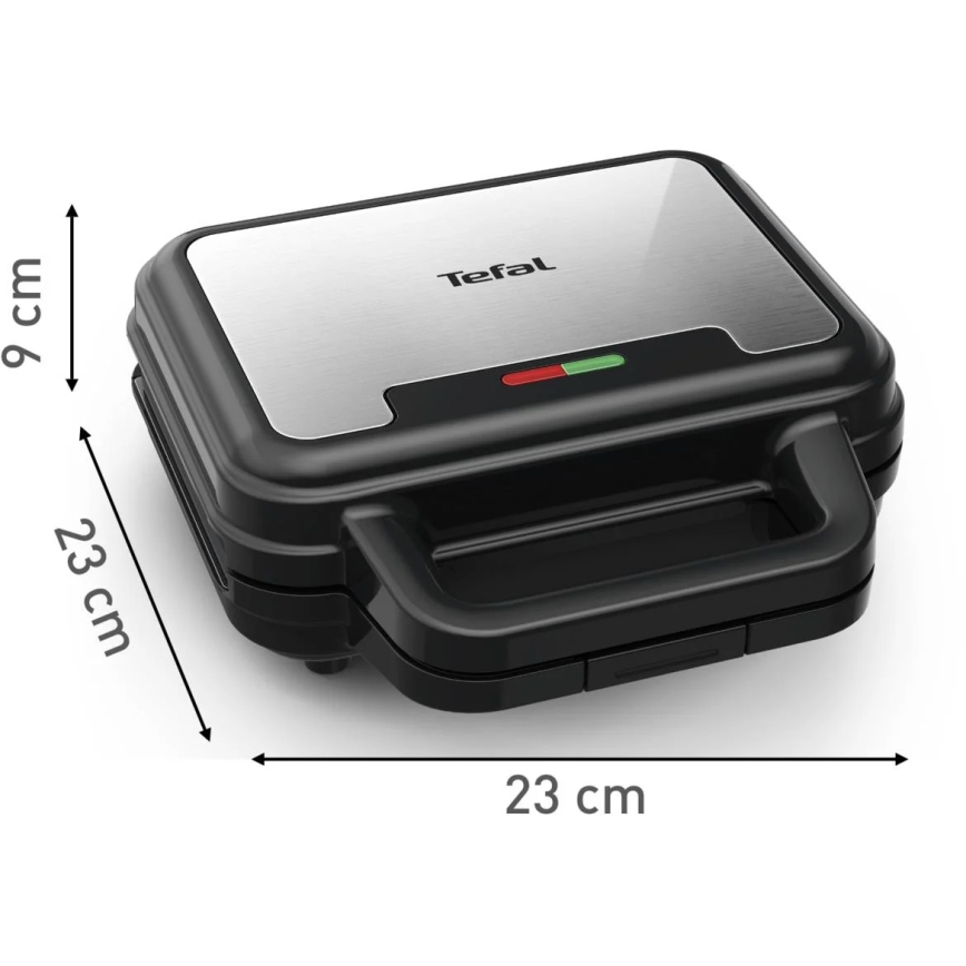 Tefal - Sandwich maker ULTRA COMPACT 3in1 700W/230V zwart/mat chroom