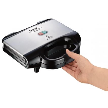 Tefal - Sandwich maker ULTRACOMPACT 700W/230V zwart/chroom