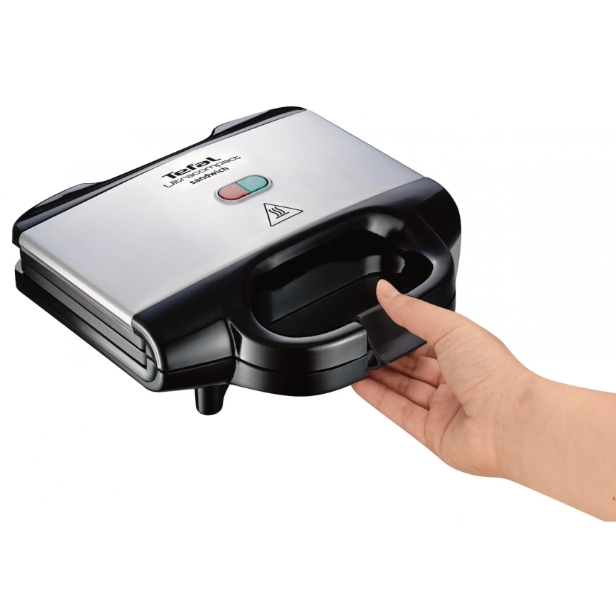 Tefal - Sandwich maker ULTRACOMPACT 700W/230V zwart/chroom