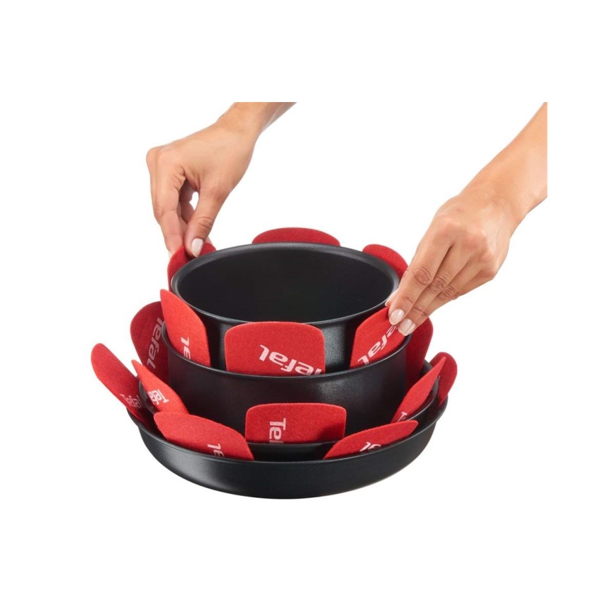 Tefal - Ensemble de 4 séparateurs de vaisselle INGENIO rouge