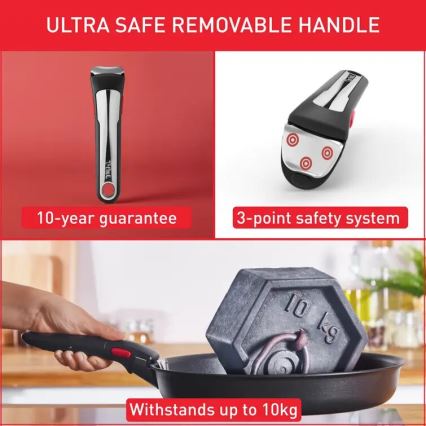 Tefal - Ensemble de 13 pièces de batterie de cuisine INGENIO PREFERENCE ON en acier inoxydable