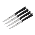 Tefal - Set van 4 roestvrijstalen steakmessen ICE FORCE 11 cm, glanzend chroom/zwart