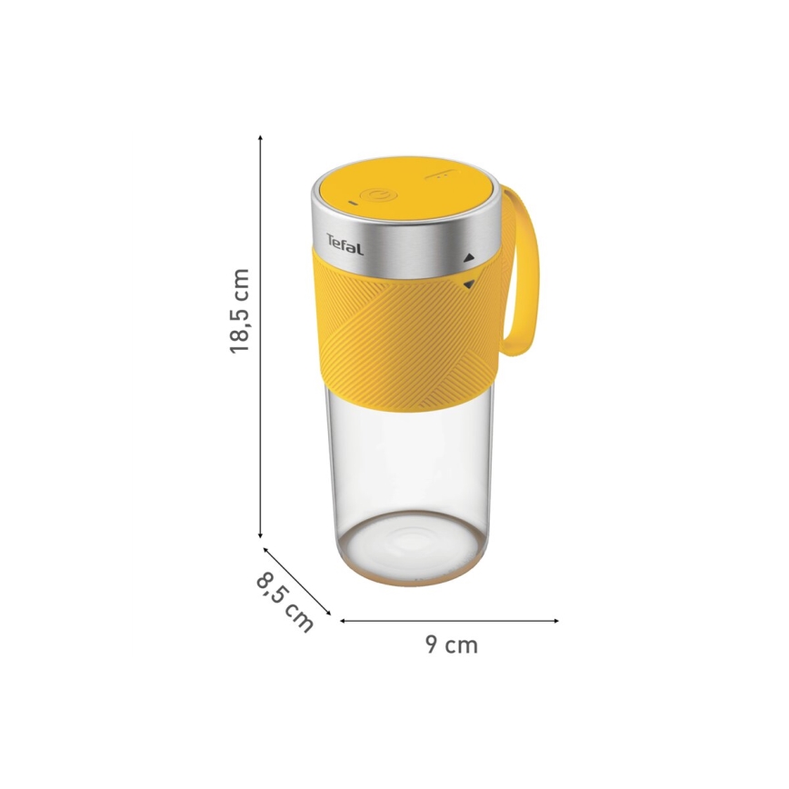 Tefal - Smoothieblender BLENDFORCE 50W/5V 1200 mAh geel