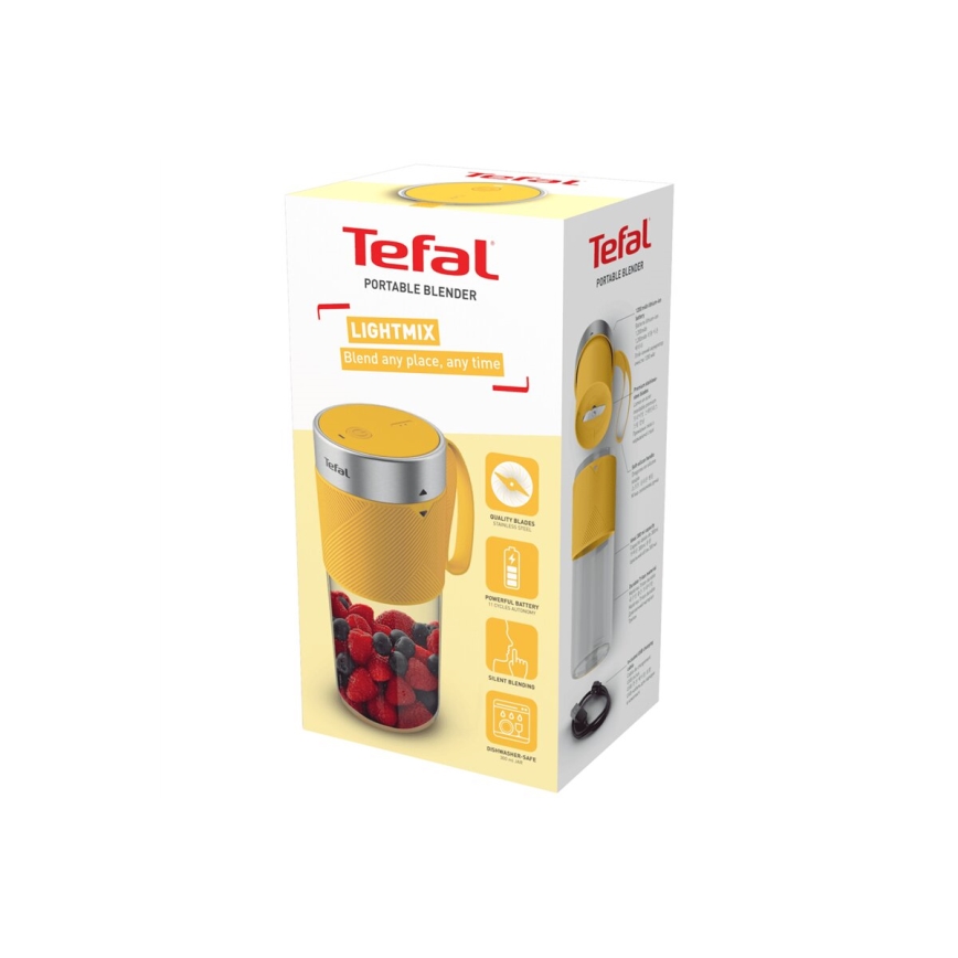 Tefal - Smoothieblender BLENDFORCE 50W/5V 1200 mAh geel