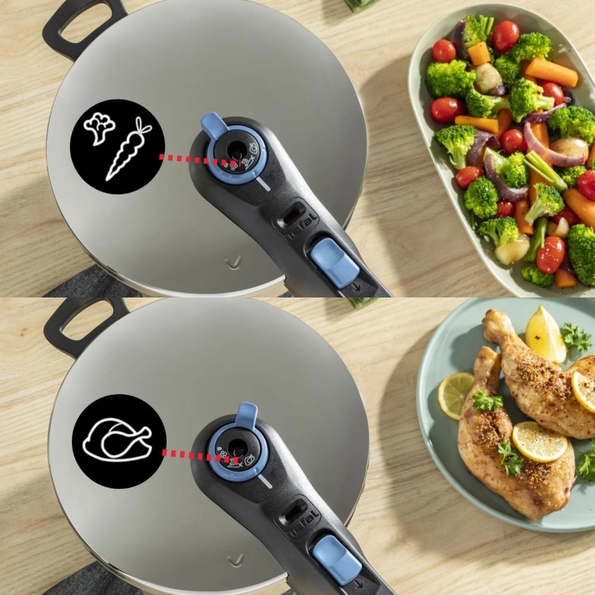 Tefal - Snelkookpan 4 l SECURE TRENDY roestvrij