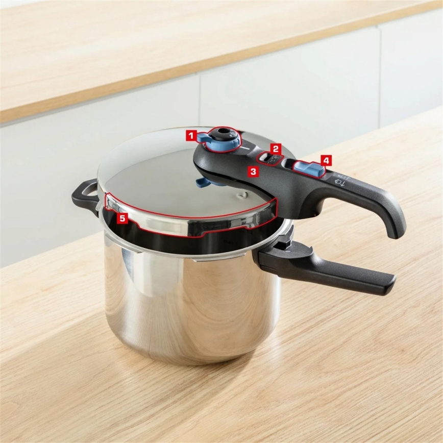 Tefal - Snelkookpan 4 l SECURE TRENDY roestvrij