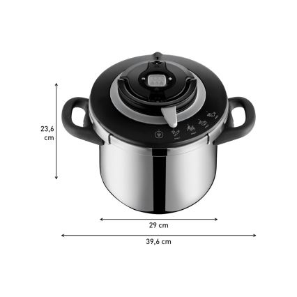 Tefal - Snelkookpan 8 l CLIPSO+ CHEF roestvrij