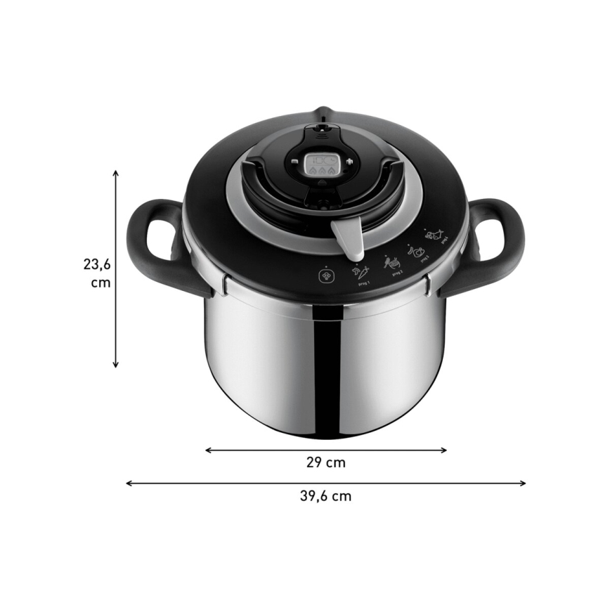 Tefal - Snelkookpan 8 l CLIPSO+ CHEF roestvrij