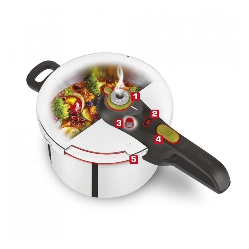 Tefal - Snelkookpan 8 l SECURE 5 NEO roestvrij