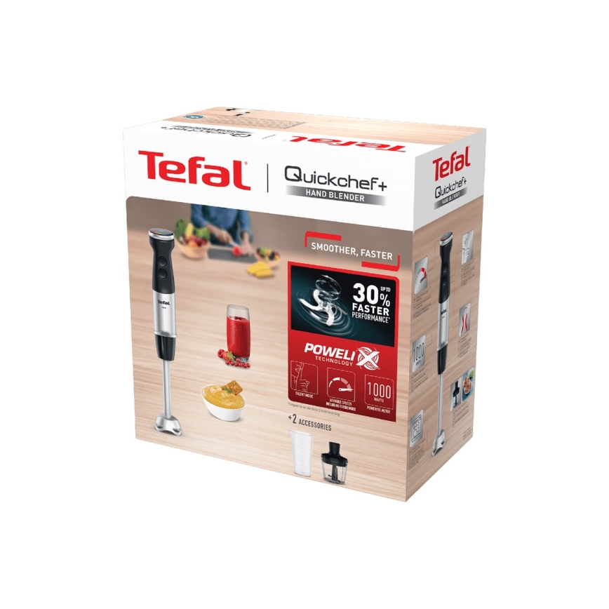 Tefal - Staafmixer QUICKCHEF 1000W/230V zwart