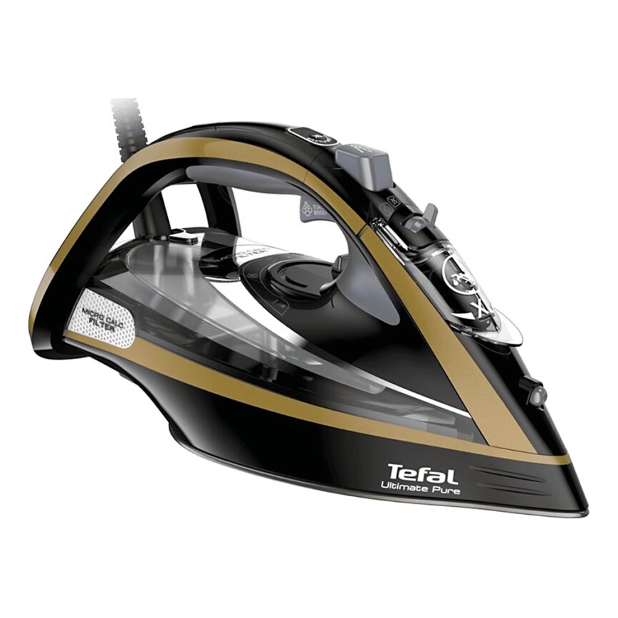 Tefal - Stoomstrijkijzer ULTIMATE PURE 3000W/230V goud/zwart