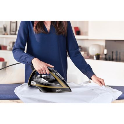 Tefal - Stoomstrijkijzer ULTIMATE PURE 3000W/230V goud/zwart