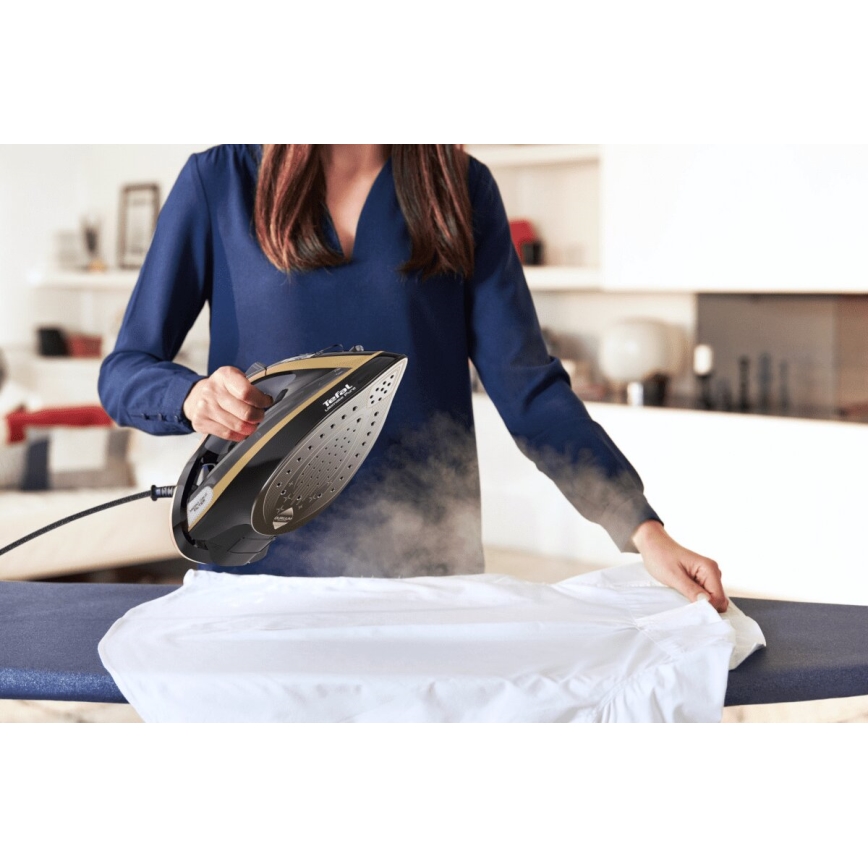 Tefal - Stoomstrijkijzer ULTIMATE PURE 3000W/230V goud/zwart
