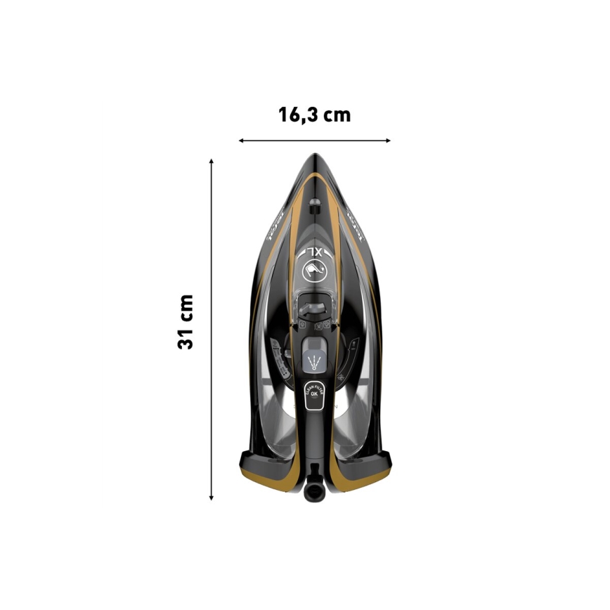 Tefal - Stoomstrijkijzer ULTIMATE PURE 3000W/230V goud/zwart