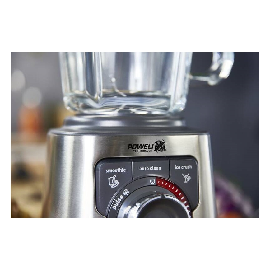 Tefal - Tafelblender 2 l PERFECTMIX+ 1200W/230V mat chroom/zwart