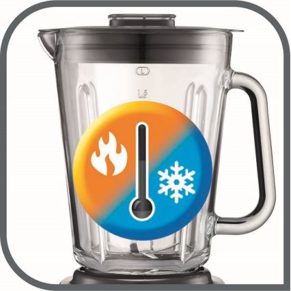 Tefal - Tafelblender 2 l PERFECTMIX+ 1200W/230V mat chroom/zwart