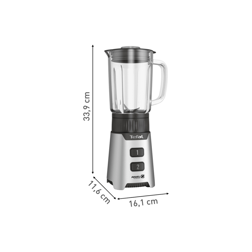 Tefal - Tafelblender BLENDFORCE 400W/230V roestvrij/zwart
