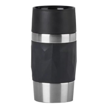 Tefal - Tasse thermique 300 ml COMPACT MUG acier inoxydable/noir