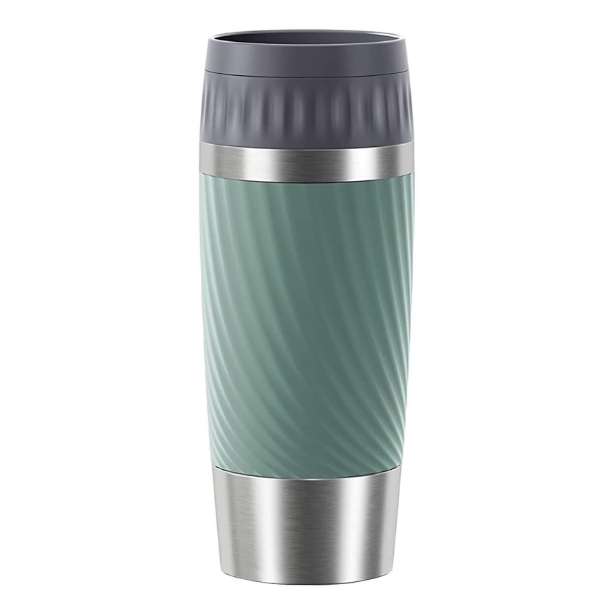 Tefal - Thermische mok 360 ml EASY TWIST MUG roestvrij/groen
