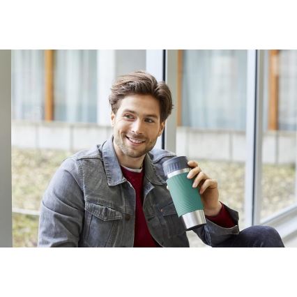 Tefal - Thermische mok 360 ml EASY TWIST MUG roestvrij/groen