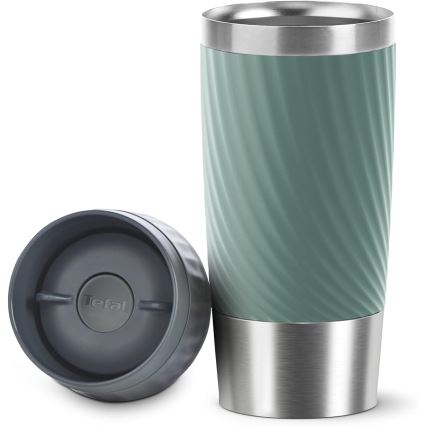 Tefal - Thermische mok 360 ml EASY TWIST MUG roestvrij/groen