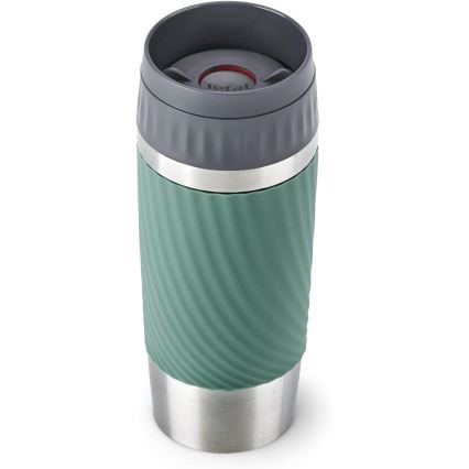 Tefal - Thermische mok 360 ml EASY TWIST MUG roestvrij/groen