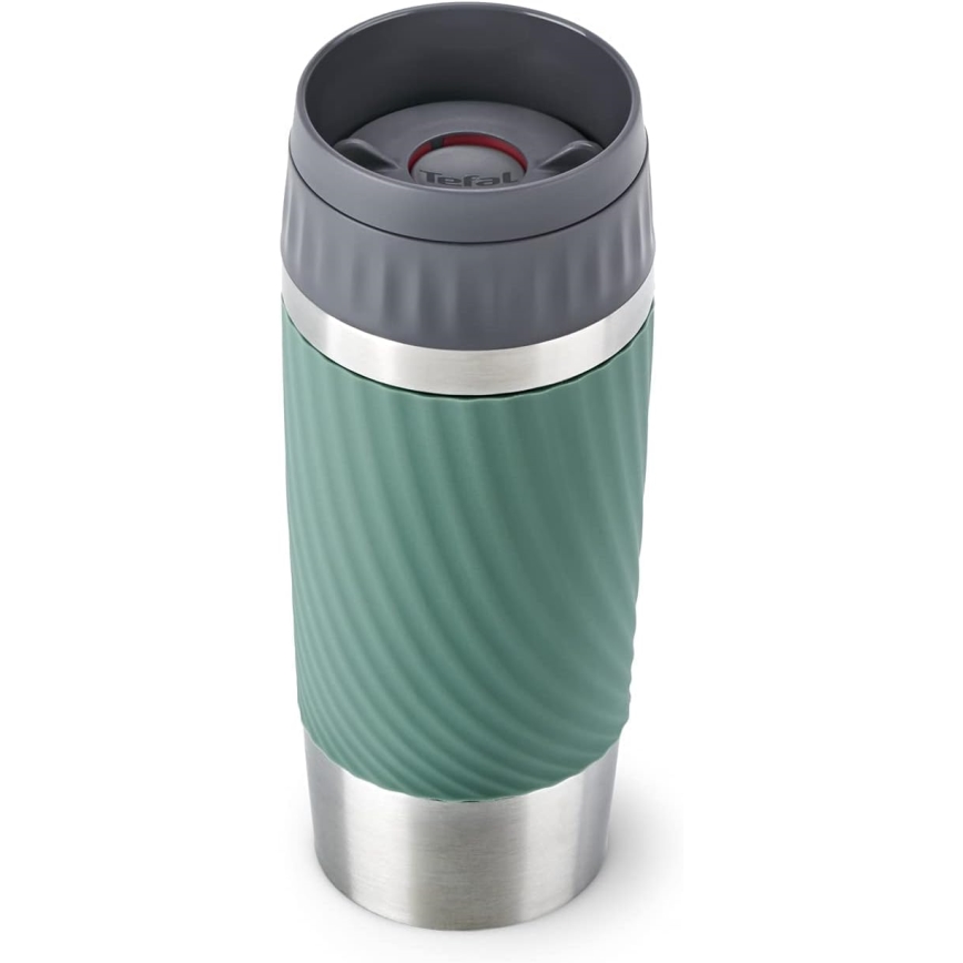 Tefal - Thermische mok 360 ml EASY TWIST MUG roestvrij/groen