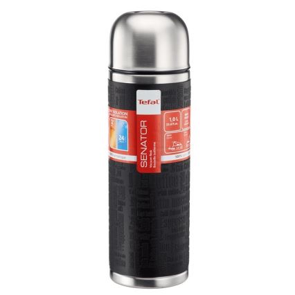 Tefal - Thermos avec mug 1 l SENATOR acier inoxydable/noir