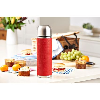 Tefal - Thermos avec mug 1 l SENATOR acier inoxydable/rouge