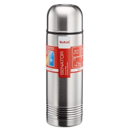 Tefal - Thermoskan met mok 0,7 l SENATOR roestvrij