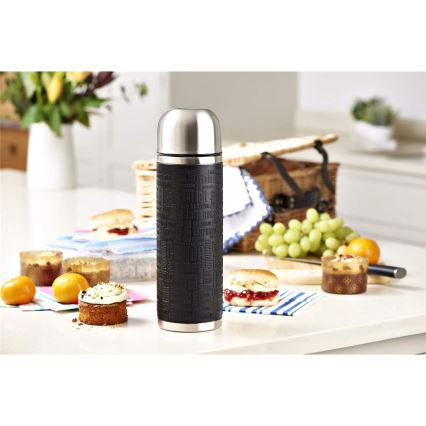 Tefal - Thermoskan met mok 1 l SENATOR roestvrij/zwart