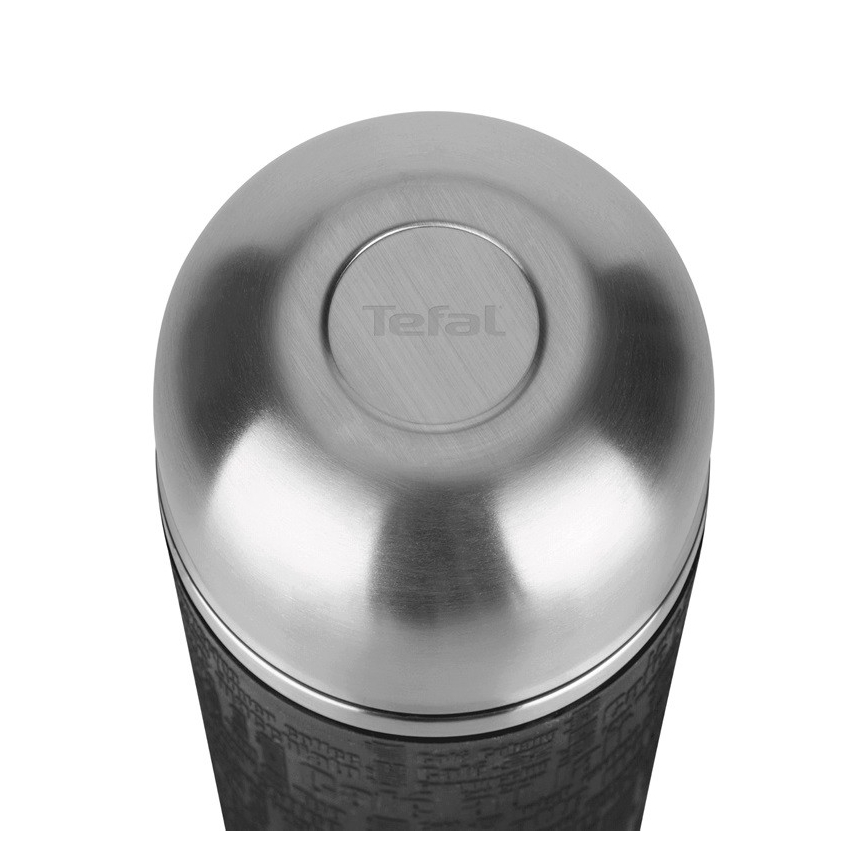Tefal - Thermoskan met mok 1 l SENATOR roestvrij/zwart