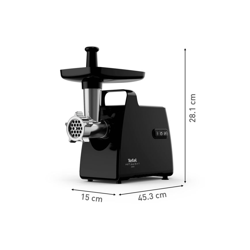 Tefal - Vleesmolen 6in1 2000W/230V zwart