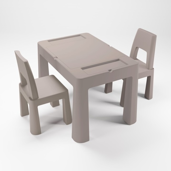 TEGA BABY - Kindertafel met stoelen taupe