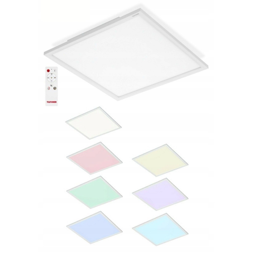 Telefunken 301606TF - LED RGBW Dimbaar lichtpaneel LED/24W/230V 4000K + afstandsbediening