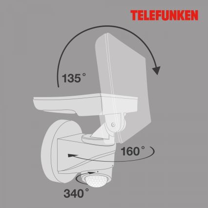 Telefunken 304306TF - LED Wandlamp met sensor voor buiten LED/16W/230V IP44 wit