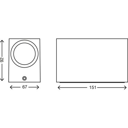 Telefunken 307004TF - Applique murale LED extérieure 2xGU10/5W/230V IP44 argent