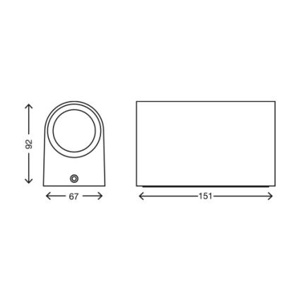 Telefunken 308006TF - LED Wandlamp voor buiten 2xGU10/5W/230V IP44