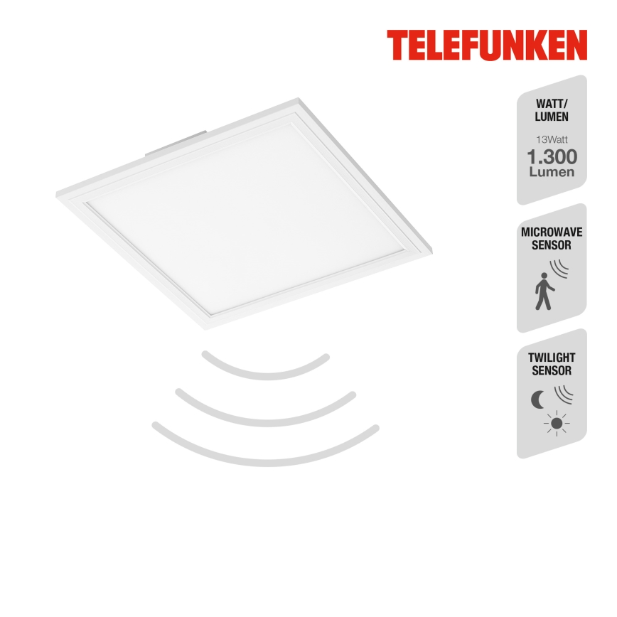 Telefunken 308606TF - LED Bevestigd lichtpaneel met sensor LED/13W/230V