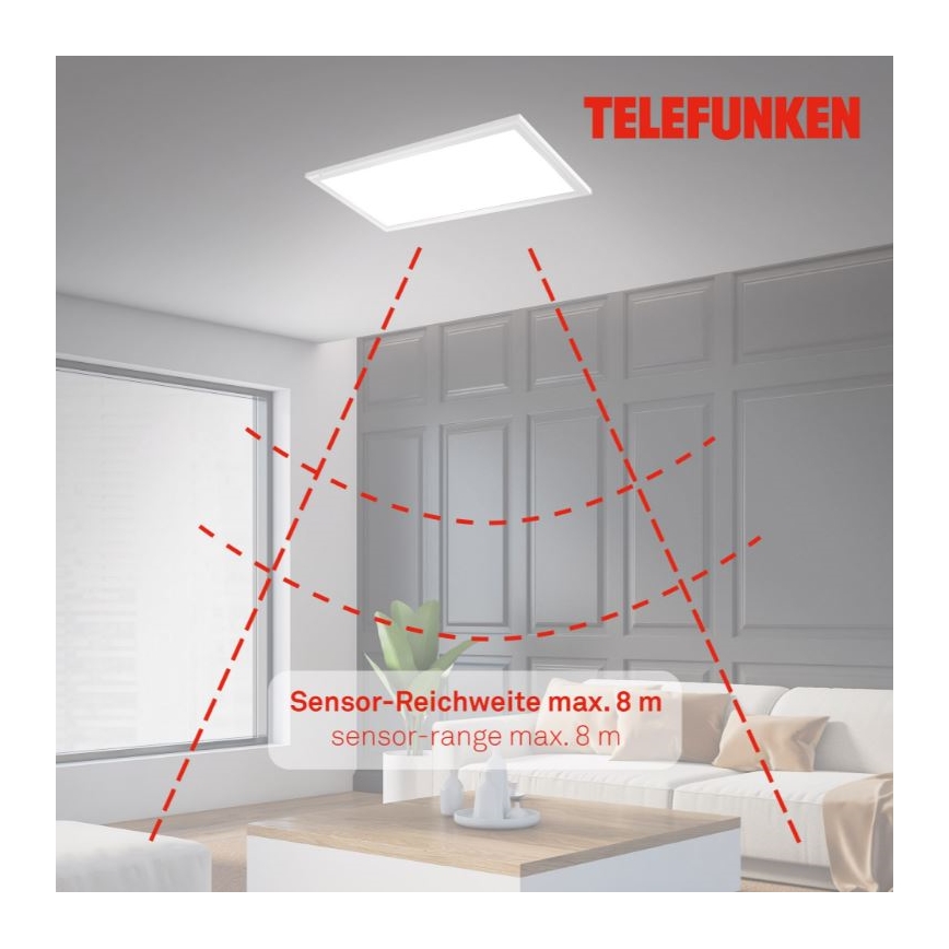 Telefunken 308706TF - LED Plafondlamp met sensor LED/36W/230V