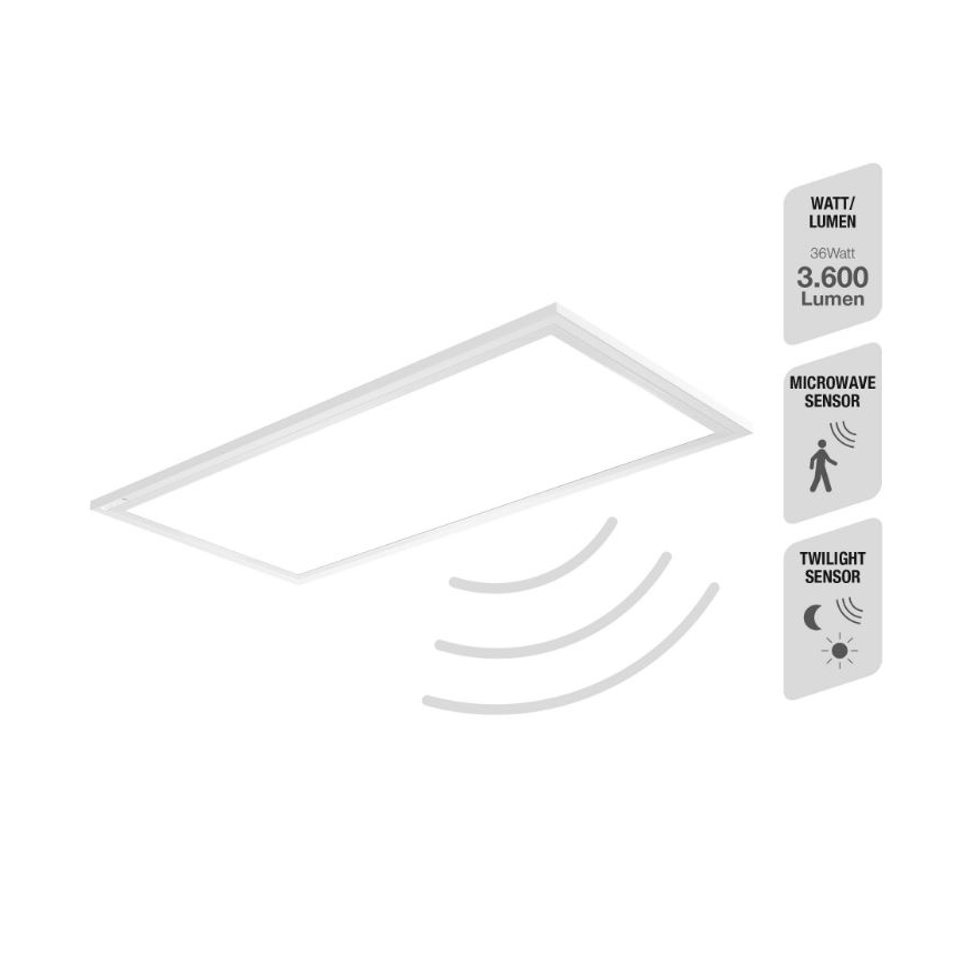 Telefunken 308706TF - LED Plafondlamp met sensor LED/36W/230V