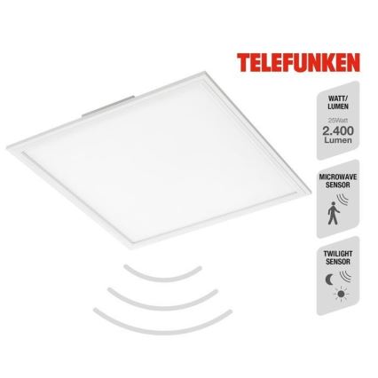 Telefunken 308806TF - Panneau en saillie avec détecteur LED/25W/230V 4000K