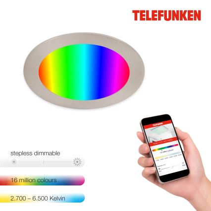 Telefunken 309402TF - LED RGBW Dimbare en hangende badkamer verlichting LED/12W/230V 2700-6500K IP23 Wi-Fi Tuya