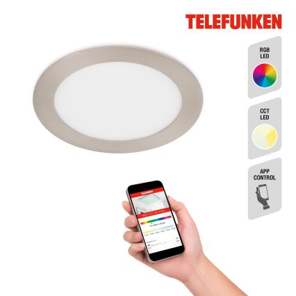 Telefunken 309402TF - LED RGBW Dimbare en hangende badkamer verlichting LED/12W/230V 2700-6500K IP23 Wi-Fi Tuya